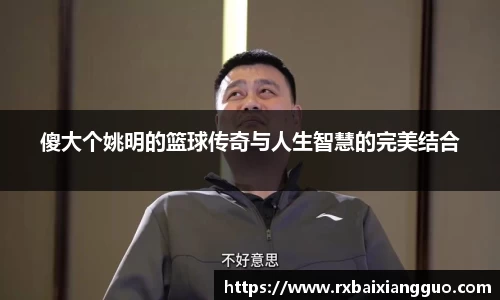 傻大个姚明的篮球传奇与人生智慧的完美结合